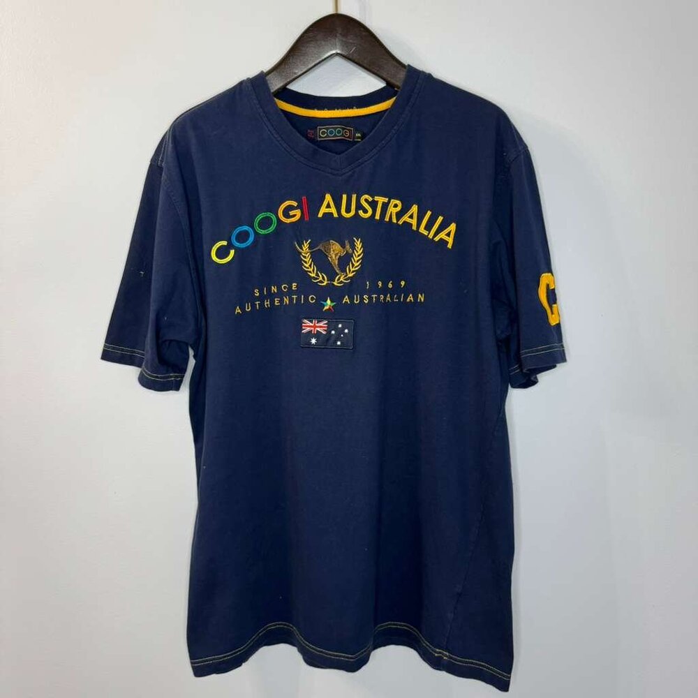 Coogi Australia Since 1969 Embroidered T Shirt Vintage Streetwear 990s Size: XXL